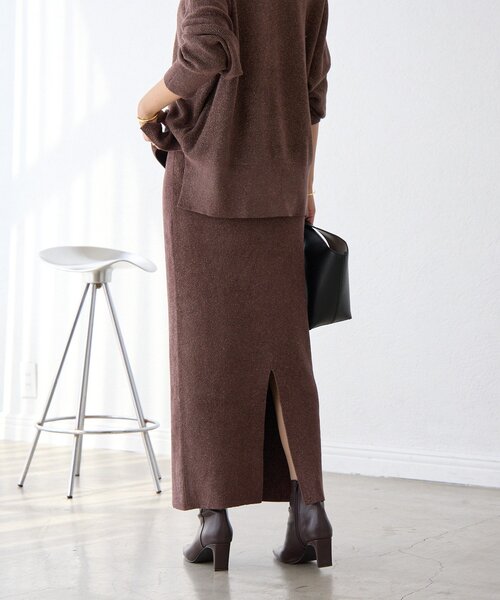 RIVE DROITE(リヴドロワ)の「【セットアップ対象】ラメモールニットタイトスカート(スカート・レディース・ブラック/ホワイト系その他/ブラウン/ライトグレー/モカ・36/38)」の12枚目の写真