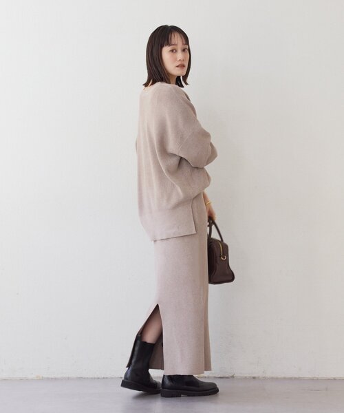 RIVE DROITE(リヴドロワ)の「【セットアップ対象】ラメモールニットタイトスカート(スカート・レディース・ブラック/ホワイト系その他/ブラウン/ライトグレー/モカ・36/38)」の17枚目の写真