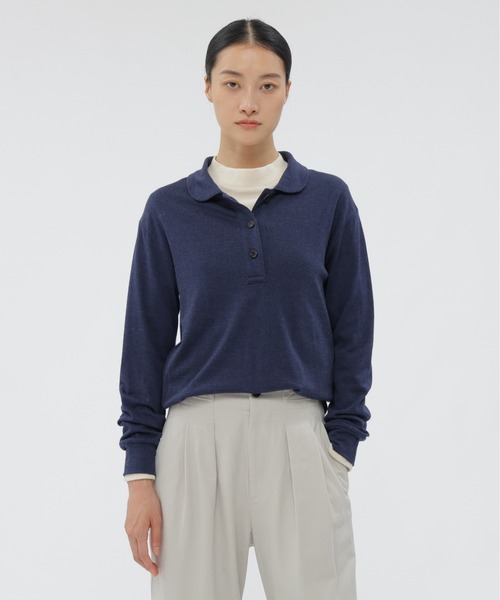 FINE WOOL SILK JERSEY TOP（Tシャツ/カットソー）｜MARGARET HOWELL