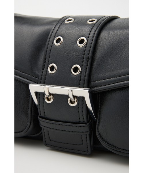 SLY（スライ）の「【新色追加】FRONT BUCKLE HOBO BAG フロント バックル ホーボー バッグ（ハンドバッグ・レディース・ブラック/ブラウン/ピンク・FREE）」の8枚目の写真