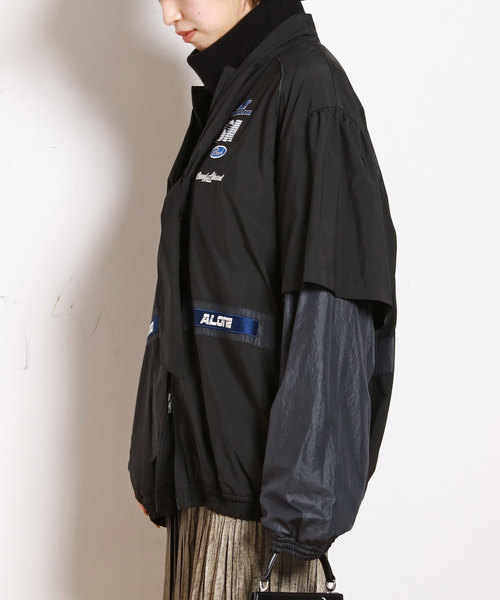 AP STUDIO(エーピーストゥディオ)の「*【StandAlone/スタンド アローン】DETACHABLE PANEL RACING JACKET(その他アウター・レディース・ブラック・FREE)」の2枚目の写真