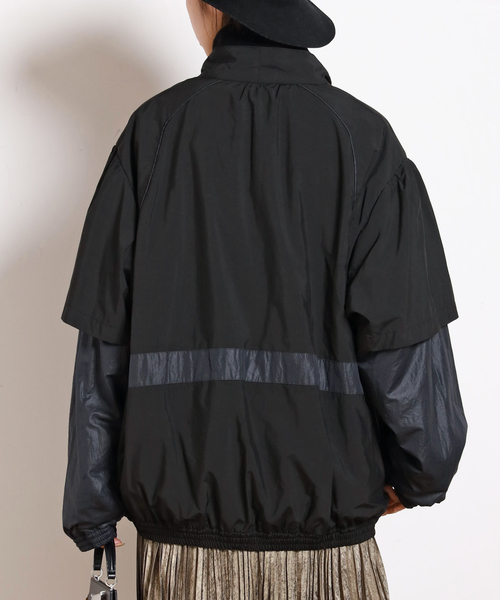 AP STUDIO(エーピーストゥディオ)の「*【StandAlone/スタンド アローン】DETACHABLE PANEL RACING JACKET(その他アウター・レディース・ブラック・FREE)」の3枚目の写真