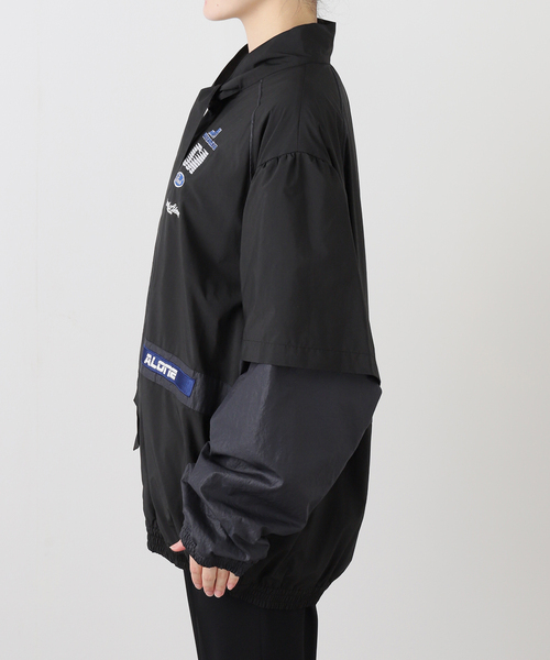 AP STUDIO(エーピーストゥディオ)の「*【StandAlone/スタンド アローン】DETACHABLE PANEL RACING JACKET(その他アウター・レディース・ブラック・FREE)」の8枚目の写真