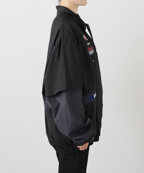 AP STUDIO(エーピーストゥディオ)の「*【StandAlone/スタンド アローン】DETACHABLE PANEL RACING JACKET(その他アウター・レディース・ブラック・FREE)」の10枚目の写真