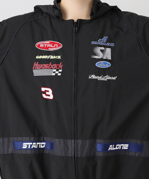 AP STUDIO(エーピーストゥディオ)の「*【StandAlone/スタンド アローン】DETACHABLE PANEL RACING JACKET(その他アウター・レディース・ブラック・FREE)」の15枚目の写真