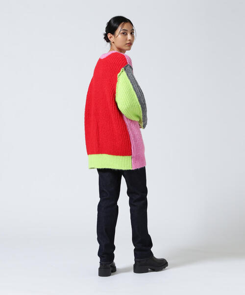 AULA AILA（アウラアイラ）の「AULA AILA/アウラアイラ/2WAY COLOR BLOCK PULL KNIT（ニット/セーター・レディース・イエロー/ピンク・0）」の8枚目の写真