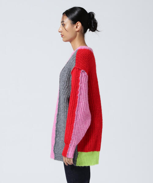 AULA AILA（アウラアイラ）の「AULA AILA/アウラアイラ/2WAY COLOR BLOCK PULL KNIT（ニット/セーター・レディース・イエロー/ピンク・0）」の9枚目の写真
