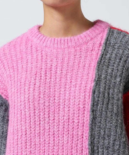 AULA AILA（アウラアイラ）の「AULA AILA/アウラアイラ/2WAY COLOR BLOCK PULL KNIT（ニット/セーター・レディース・イエロー/ピンク・0）」の11枚目の写真