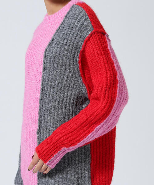 AULA AILA（アウラアイラ）の「AULA AILA/アウラアイラ/2WAY COLOR BLOCK PULL KNIT（ニット/セーター・レディース・イエロー/ピンク・0）」の12枚目の写真