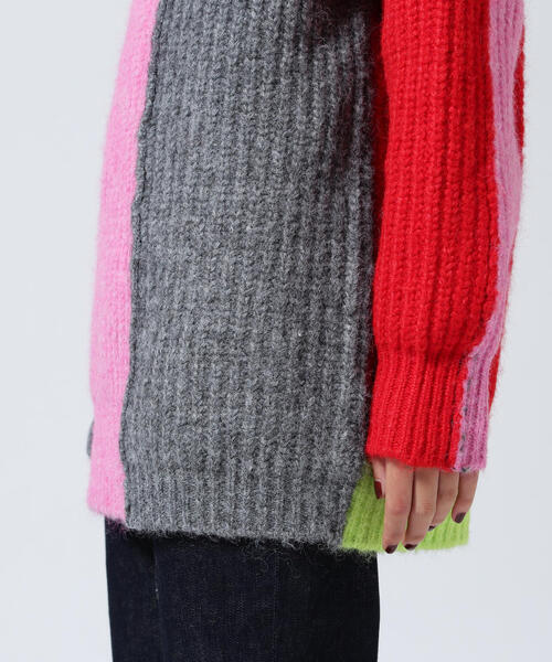 AULA AILA（アウラアイラ）の「AULA AILA/アウラアイラ/2WAY COLOR BLOCK PULL KNIT（ニット/セーター・レディース・イエロー/ピンク・0）」の13枚目の写真