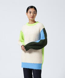 AULA AILA | AULA AILA/アウラアイラ/2WAY COLOR BLOCK PULL KNIT(ニット/セーター)