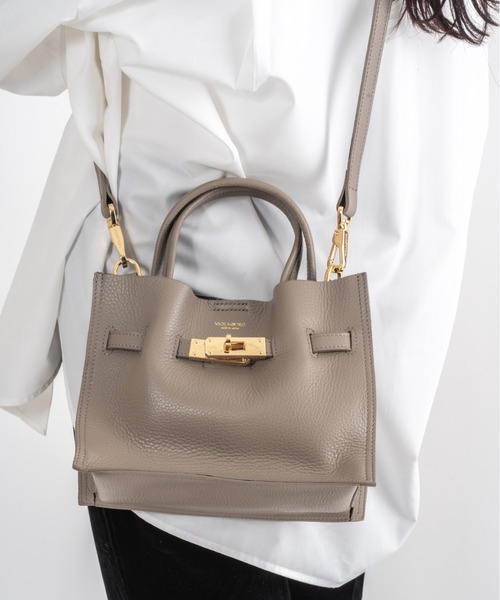 VIOLAd'ORO（ヴィオラドーロ）の「【VIOLAd'ORO/ヴィオラドーロ】イタリアンWフェイスレザー ハンドバッグ TRERO Sサイズ（ショルダーバッグ・レディース・ブラック/ベージュ系その他/ブラウン/グレー系その他・FREE）」の20枚目の写真