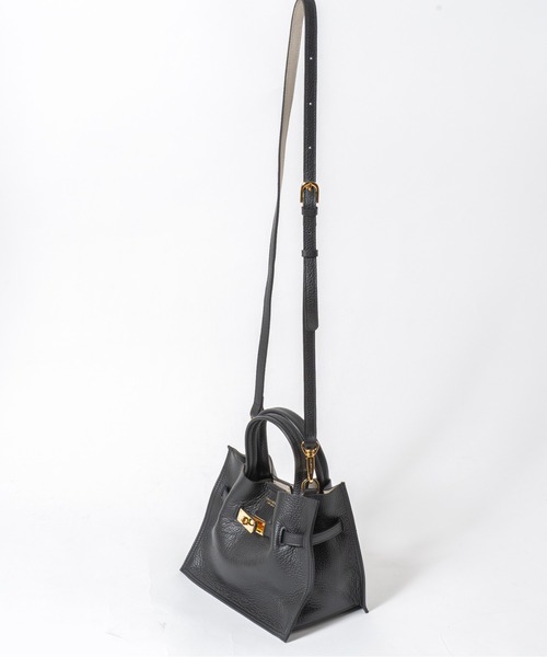 VIOLAd'ORO（ヴィオラドーロ）の「【VIOLAd'ORO/ヴィオラドーロ】イタリアンWフェイスレザー ハンドバッグ TRERO Sサイズ（ショルダーバッグ・レディース・ブラック/ベージュ系その他/ブラウン/グレー系その他・FREE）」の9枚目の写真