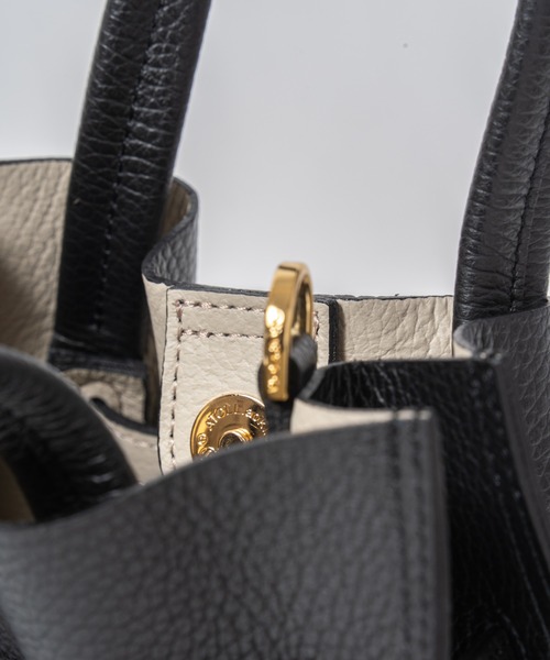 VIOLAd'ORO（ヴィオラドーロ）の「【VIOLAd'ORO/ヴィオラドーロ】イタリアンWフェイスレザー ハンドバッグ TRERO Sサイズ（ショルダーバッグ・レディース・ブラック/ベージュ系その他/ブラウン/グレー系その他・FREE）」の13枚目の写真