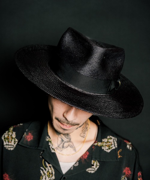 Subciety(サブサエティ)の「Panama hat(ハット・メンズ・ブラック/ホワイト・L(60cm))」の2枚目の写真