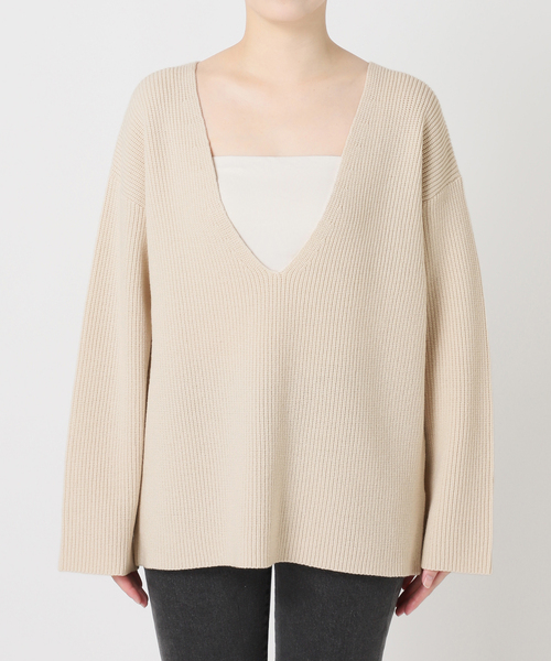 セール】【MULTI FUNC+】Vネックプルオーバー（ニット/セーター