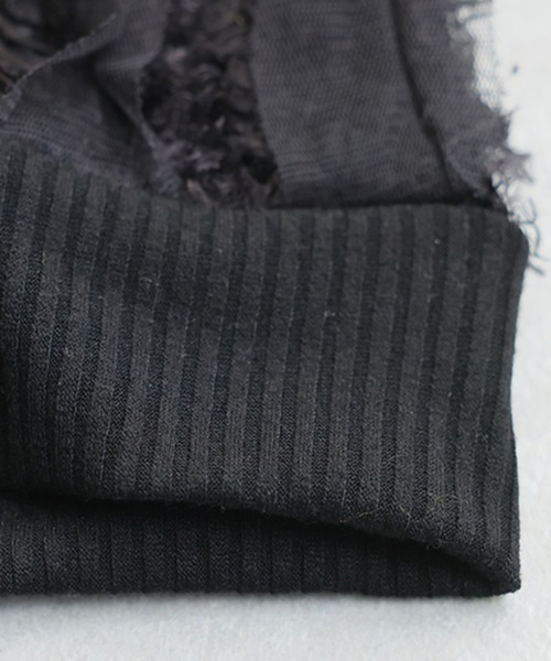 antiqua(アンティカ)の「異素材ミックス プルオーバー(その他トップス・レディース・ブラック・ONESIZE)」の7枚目の写真