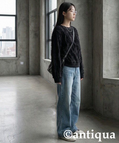 antiqua(アンティカ)の「異素材ミックス プルオーバー(その他トップス・レディース・ブラック・ONESIZE)」の17枚目の写真