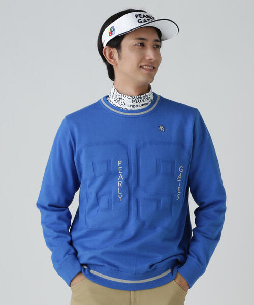 PEARLY GATES】天竺×ストレッチ裏地＆地柄 ツインニット（Tシャツ