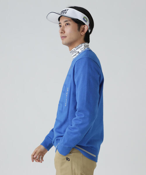 PEARLY GATES】天竺×ストレッチ裏地＆地柄 ツインニット（Tシャツ