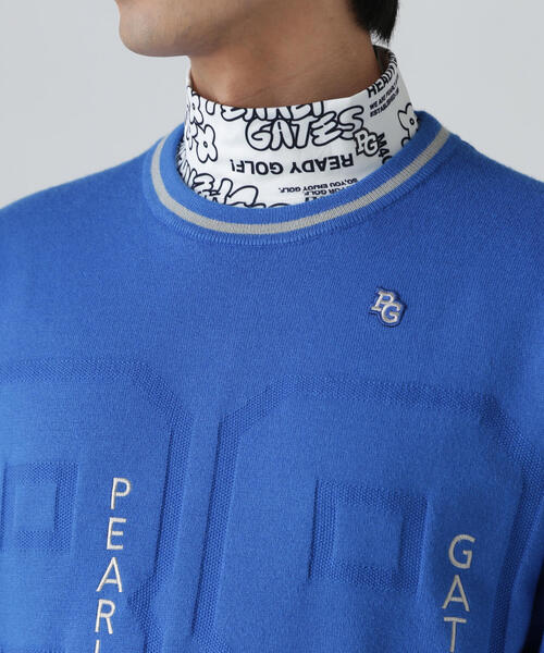 PEARLY GATES】天竺×ストレッチ裏地＆地柄 ツインニット（Tシャツ