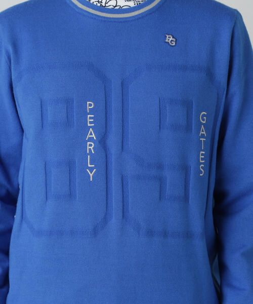 PEARLY GATES】天竺×ストレッチ裏地＆地柄 ツインニット（Tシャツ