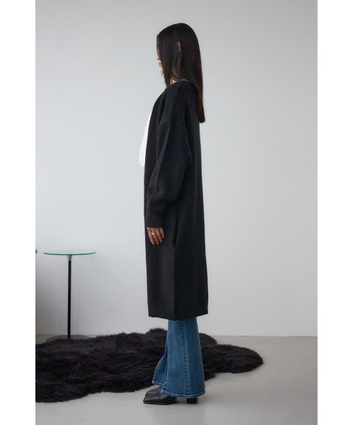AZUL by moussy（アズールバイマウジー）の「ニットロングカーディガン（カーディガン/ボレロ・レディース・ベージュ/チャコールグレー/ブラック・FREE）」の9枚目の写真