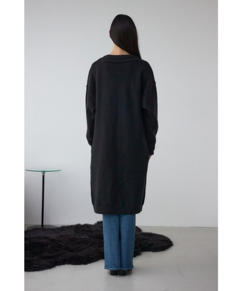 AZUL by moussy（アズールバイマウジー）の「ニットロングカーディガン（カーディガン/ボレロ・レディース・ベージュ/チャコールグレー/ブラック・FREE）」の10枚目の写真