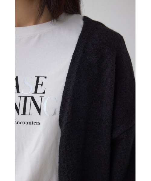 AZUL by moussy（アズールバイマウジー）の「ニットロングカーディガン（カーディガン/ボレロ・レディース・ベージュ/チャコールグレー/ブラック・FREE）」の11枚目の写真