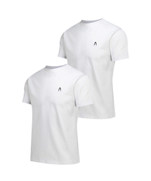 [2PACK] Fitted Half Top (White)