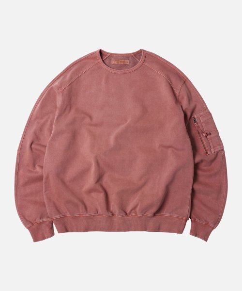 FRIZMWORKS(フリズムワークス)の「PIGMENT DYEING MIL SWEATSHIRT _ PINK(スウェット・レディース・その他・MEDIUM/LARGE/X-LARGE)」の1枚目の写真