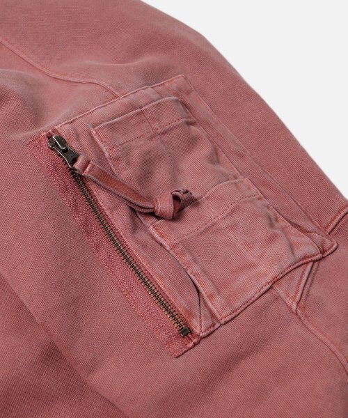 FRIZMWORKS(フリズムワークス)の「PIGMENT DYEING MIL SWEATSHIRT _ PINK(スウェット・レディース・その他・MEDIUM/LARGE/X-LARGE)」の4枚目の写真