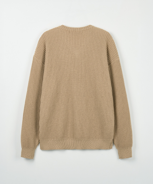 NODU（ノードユー）の「Vネックワッフルエッセンシャルニット [ベージュ]（ニット/セーター・メンズ・その他・MEDIUM/LARGE）」の7枚目の写真