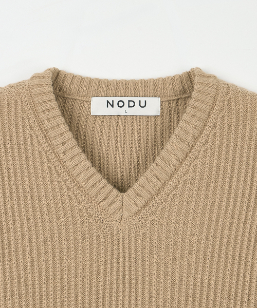 NODU（ノードユー）の「Vネックワッフルエッセンシャルニット [ベージュ]（ニット/セーター・メンズ・その他・MEDIUM/LARGE）」の8枚目の写真