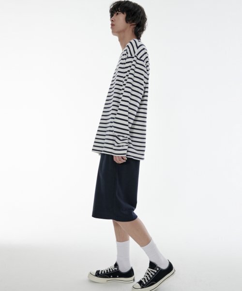 MUSINSA STANDARD（ムシンサスタンダード）の「バスケットボールスウェットショーツ[ネイビー]（その他パンツ・メンズ・その他・XX-LARGE/LARGE/MEDIUM/SMALL/X-LARGE）」の2枚目の写真