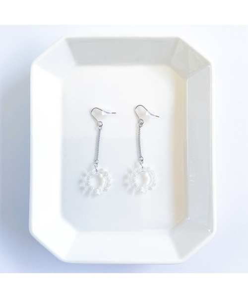 tone(トーン)の「【TOMEI LAB】バブル 揺れる クリア ピアス(MA)(ピアス(両耳用)・レディース・クリア/パープル系その他・FREE)」の3枚目の写真