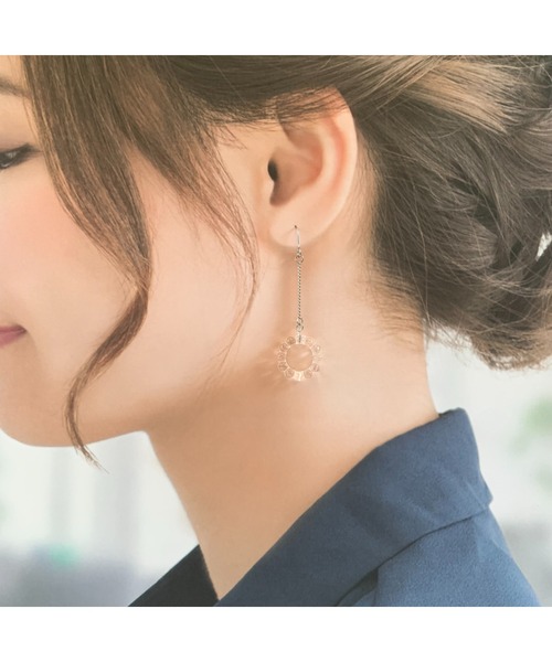 tone(トーン)の「【TOMEI LAB】バブル 揺れる クリア ピアス(MA)(ピアス(両耳用)・レディース・クリア/パープル系その他・FREE)」の6枚目の写真