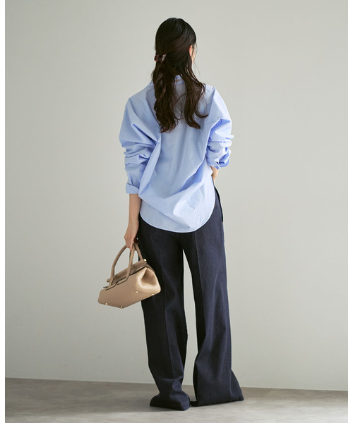 Noble(ノーブル)の「デニムライクスラックス(デニムパンツ・レディース・ネイビー・38/36)」の10枚目の写真