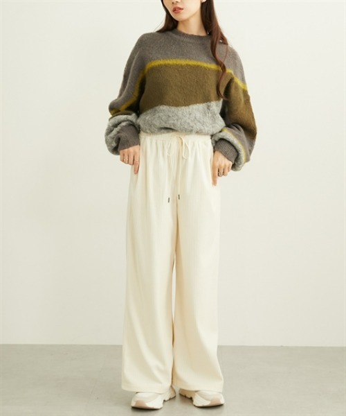 nissen(ニッセン)の「カットコールイージパンツ(その他パンツ・レディース・アイボリー/ブラック・M/L/LL)」の6枚目の写真