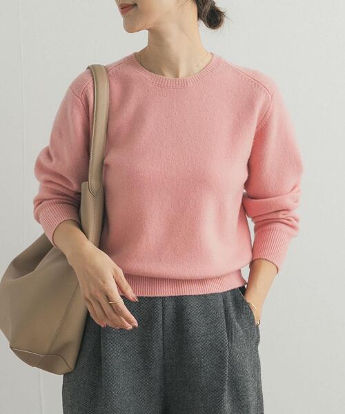 URBAN RESEARCH DOORS（アーバンリサーチドアーズ）の「ウールコンパクトクルーネックプルオーバー（ニット/セーター・レディース・ダークグレー/ミント/ピンク・MEDIUM）」の21枚目の写真