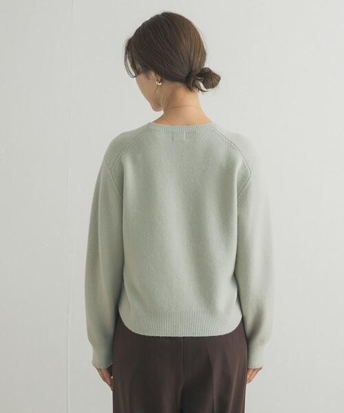 URBAN RESEARCH DOORS（アーバンリサーチドアーズ）の「ウールコンパクトクルーネックプルオーバー（ニット/セーター・レディース・ダークグレー/ミント/ピンク・MEDIUM）」の6枚目の写真