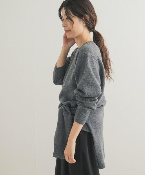 URBAN RESEARCH DOORS（アーバンリサーチドアーズ）の「ウールコンパクトクルーネックプルオーバー（ニット/セーター・レディース・ダークグレー/ミント/ピンク・MEDIUM）」の12枚目の写真