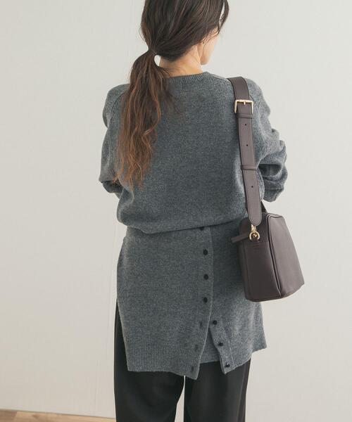 URBAN RESEARCH DOORS（アーバンリサーチドアーズ）の「ウールコンパクトクルーネックプルオーバー（ニット/セーター・レディース・ダークグレー/ミント/ピンク・MEDIUM）」の13枚目の写真