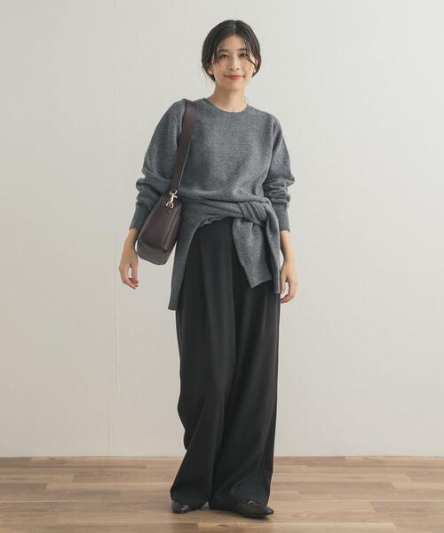 URBAN RESEARCH DOORS（アーバンリサーチドアーズ）の「ウールコンパクトクルーネックプルオーバー（ニット/セーター・レディース・ダークグレー/ミント/ピンク・MEDIUM）」の15枚目の写真