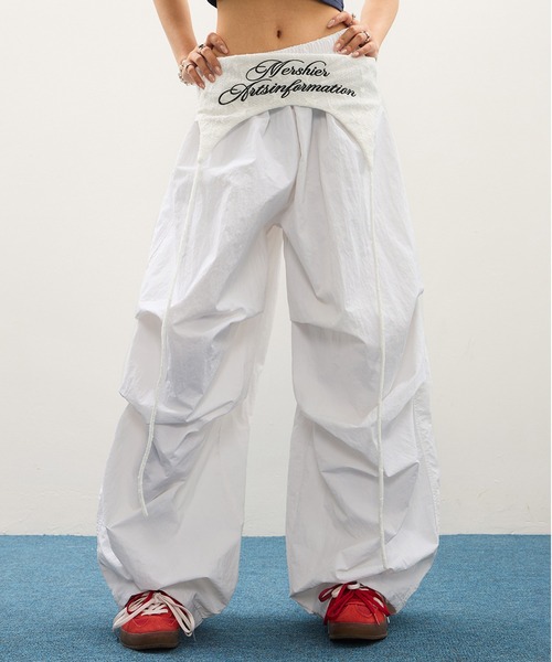 CERCA（チェルカ）の「【 MEMECLE / メメクル 】スターラップ ルーズ ナイロン パンツ（その他パンツ・レディース・ライトベージュ・LARGE）」の14枚目の写真