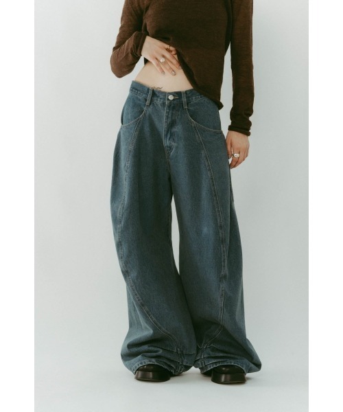 ★新品未使用★最安値★knuth marf ダメージデニム knuth marf ライトブルーデニム BF割引対象12⁄2までdamage denim pants ⁄