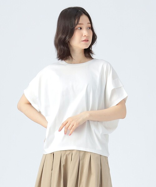 BEAMS HEART(ビームスハート)の「ビッグタック プルオーバー(Tシャツ/カットソー・レディース・オレンジ/オフホワイト/ブルー/チャコールグレー・FREE)」の1枚目の写真