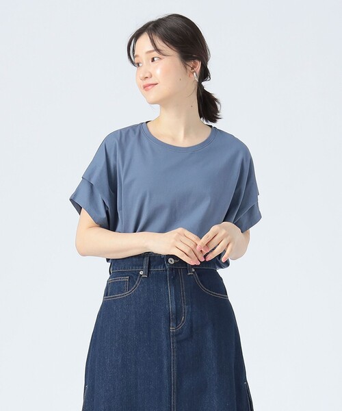 BEAMS HEART(ビームスハート)の「ビッグタック プルオーバー(Tシャツ/カットソー・レディース・オレンジ/オフホワイト/ブルー/チャコールグレー・FREE)」の3枚目の写真