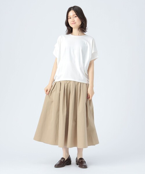 BEAMS HEART(ビームスハート)の「ビッグタック プルオーバー(Tシャツ/カットソー・レディース・オレンジ/オフホワイト/ブルー/チャコールグレー・FREE)」の5枚目の写真