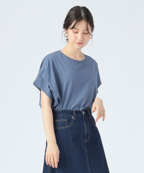 BEAMS HEART(ビームスハート)の「ビッグタック プルオーバー(Tシャツ/カットソー・レディース・オレンジ/オフホワイト/ブルー/チャコールグレー・FREE)」の8枚目の写真